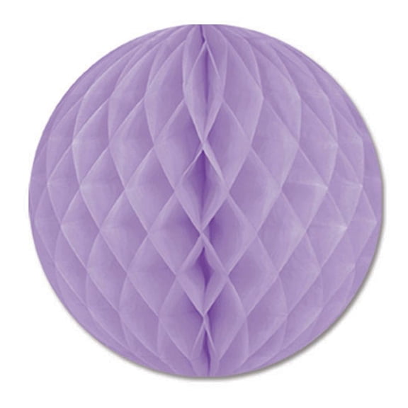 Club Pack of 24 Lavender Purple Honeycomb Hanging Tissue Ball Decorations 12"