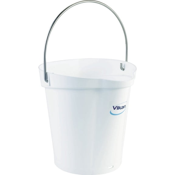 Vikan 56885 Pail,1.5 gal.,PP/SS,White CA1