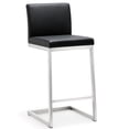 thumbnail image 1 of Parma Black Stainless Steel Counter Stool - Set of 2, 1 of 5
