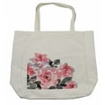 thumbnail image 1 of Watercolor Shopping Bag, Roses in Abstract Pastel Design, Eco-Friendly Reusable Bag for Groceries Beach and More, 15.5" X 14.5", Cream, by Ambesonne, 1 of 2