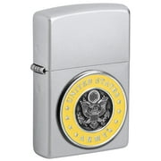 Zippo 48977 U.S. Army Design Satin Chrome Metal Windproof Lighter