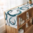 thumbnail image 6 of Turquoise Grey Table Runner 72 Inches Long, Cotton Linen Table Runner Dresser Scarf, Geometric Circle Modern Abstract Simple Art Fabric Tablerunners for Dining Tables Wedding Holiday Party 13"x72", 6 of 9