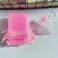 thumbnail image 1 of Bolsas de Organza de regalo de Navidad, embalaje de joyería, recuerdo de fiesta de boda, blanco, 7x9, 9x12, 10x15, 13x18cm, 6z, 50 unidades, 1 of 4