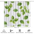 thumbnail image 2 of Bathroom Rugs 4 Piece with Shower Curtain sets , Leaves in Gold and Teal Pattern Printed on Modern Shower Curtains for Bathroom Set, Designed for Farmhouse Boho Contemporary Bathrooms, 2 of 8