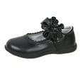 thumbnail image 1 of GiLiling Ballerines Mary Jane à Fleurs pour Filles, Bride Ajustable, Bout Rond Classique, Chaussures d'École, Semelle Souple Antidérapante, Ballerines de Performance pour Élèves et Enfants (Noir, 12-12,5 Ans), 1 of 6
