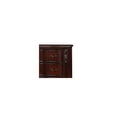 thumbnail image 3 of 9 Drawers Wooden Dresser with Engraved Details and Bracket Feet Cherry Brown, 3 of 5