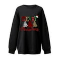 thumbnail image 5 of Scyoekwg Sweatshirt for Womens Fashion Christmas Long Sleeve Tops Round Neck Fleece Sweatshirts Leopard Plaid Christmas Tree Graphic Sweatshirt Pullover #D=Black XXL(12), 5 of 5