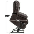 thumbnail image 4 of Newest Dual Motor Infinite Position Up to 350 LBS Electric Medium size Brown Power Lift Recliner Chair with 8-Point Vibration Massage , Lumbar Heating, 4 of 9