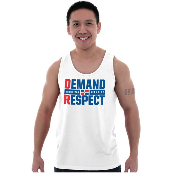 DR Dominican Republic Demand Respect Tank Top T Shirts Men Women Brisco Brands S