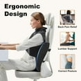 thumbnail image 3 of Heated Lumbar Support Pillow with Vibration for Office Chair, Back Massager for Desk Chair Sofa, Gifts for Mom Dad Women Men, 3 of 9
