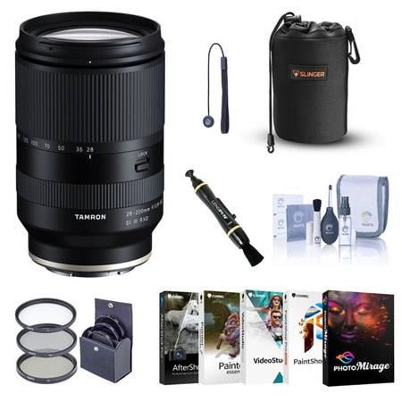 UPC: 0192223157163 | 28-200mm f/2.8-5.6 Di III RXD Lens for Sony E  Bundle with ProOptic 67mm Filter Kit  PC Software Kit  Cleaning Kit  Lens Cap Tether  Lens Cleaner