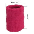 thumbnail image 2 of Uxcell 8x10cm Sport Wrist Bands Cotton Absorbent Athletic Sweatband, Rose Red, 2 Pack, 2 of 6