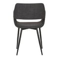 thumbnail image 6 of Allora 32" Modern Fabric Open Back Dining Accent Chair in Charcoal, 6 of 6
