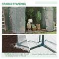 thumbnail image 6 of Portable Walk-in Greenhouse 6x3x5 ft - Steel Frame, Plastic Cover - Garden Hot House for Flowers, Vegetables, Saplings - Zipper Door, Vent, 6 of 9