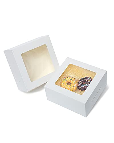 Pop Up Cupcake Carrier with Insert and Display Window Yotruth Avocado Cupcake Box 2 Holders（25Packs）,6.2 x 3.5 x 3.5 inch