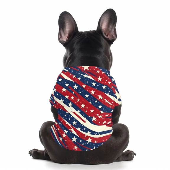 Dog Clothes for Small Dogs Extra Small Dog Clothes Lightweight Patriotic Star Stripe Pet Shirt for Fourth of July 1 Pc