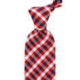 thumbnail image 4 of Red Gingham Plaid Tie for Him | Mens Red and Blue Necktie | Corbatas Para Hombre Elegantes | Scott Allan Ties Red, 4 of 6