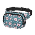 thumbnail image 2 of Fotbe Funny Pig Faces Cangurera Cuadrada con Estampado de Doble Capa, Bolsa de Cintura Ajustable Mini para Hombres y Mujeres, 2 of 9