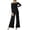 A-Black135, variant on Yuanlong Womens Pants Lace Off The Shoulder Straight Wide-Leg Jumpsuit Trousers Party Gatherings Elegant Flowy Playsuits