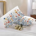 thumbnail image 2 of Lumbar Pillow Covers 20x12 Inch Set of 2, Spring Floral Waterproof Outdoor Pillow Covers, Watercolor Elegant Summer Botanical Decorative Cushion Pillowcases for Couch, Sofa, Bed, Garden, Patio, 2 of 9