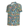 thumbnail image 3 of Daiia Foxes and Birds in Forest Pattern Men’s Polo Shirts,Solid Deck Shirt,Classic Fit, Breathable Cotton Polo for Casual and Sport Wear-Medium, 3 of 9