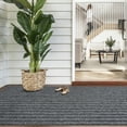 thumbnail image 6 of BESTVUE Runner Rug Outdoor Non Slips Carpet Runners Indoor Utility Area Rugs Mat for Kitchen Hallway Entryway Garage with Rubber Backing Checkred Grey 2ft x 30ft, 6 of 7