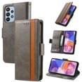 thumbnail image 1 of Case for Samsung Galaxy A23 Cover Leather Wallet Folio Case Book Design Flip Magnetic Closure - Grey, 1 of 5
