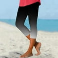 thumbnail image 2 of WAYUTE Womens Leggings High Waisted Gradient Color Cropped Trousers Casual Summer Beach Stretchy Fit for Running L, 2 of 4