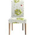 thumbnail image 1 of RYLABLUE Frog with Crown Stretch Chair Cover Protector Seat Slipcover for Dining Room Hotel Wedding Party Set of 1, 1 of 5