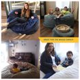 thumbnail image 4 of Ultimate Sack Lounger Bean Bag Chair Oversized Indoor Comfy Loveseat, Navy Suede, 4 of 6