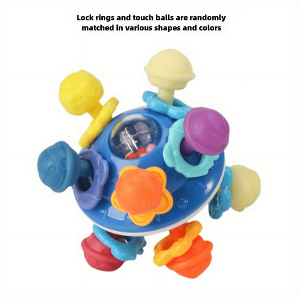Baby Holding Ball 0 3 Year Old Soft Rubber Ball Teething Toy Helping Baby Perceive And Develop Flying Saucer Manhattan Finger Ball Walmart en linea