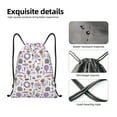 thumbnail image 4 of Daiia Lavender Flowers Pattern Drawstring Backpack, Gym Bag, Lightweight Backpack, Water-Resistant Bag Travel Sports Backpack, Fitness Bag, Yoga Bag-Small, 4 of 6