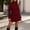 Wine, variant on Fengqque Women’s Stand Collar Single Breasted Wool Blend Coat, Long Sleeve Fit and Flare Short A‑Line Winter Outerwear with Side Pockets