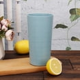 thumbnail image 2 of Mainstays Grid Blue Polypropylene Tumbler, 27 oz, 1 Pack, Light Blue, 2 of 5