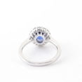 thumbnail image 6 of Eclet Jewels White Gold Over 14K Silver Diamond Rings - Oval Cut Excellent 2 Ct Diamond Ring For Women's - Engagement Wedding Halo Prong Set Rings for Women's - Birthstone with halo Diamond Rings, 6 of 9