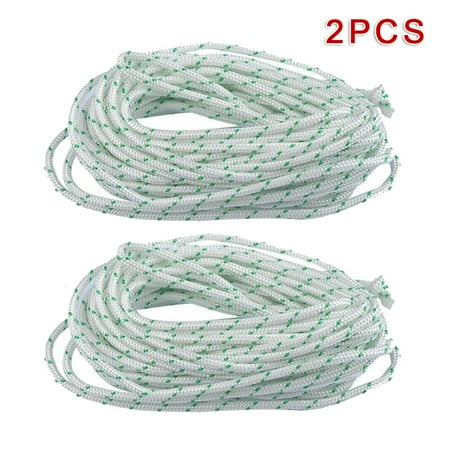 

RANMEI 2pcs 4M Recoil Starter Pull Start Cord / Rope Lawn Mower Engine Atco