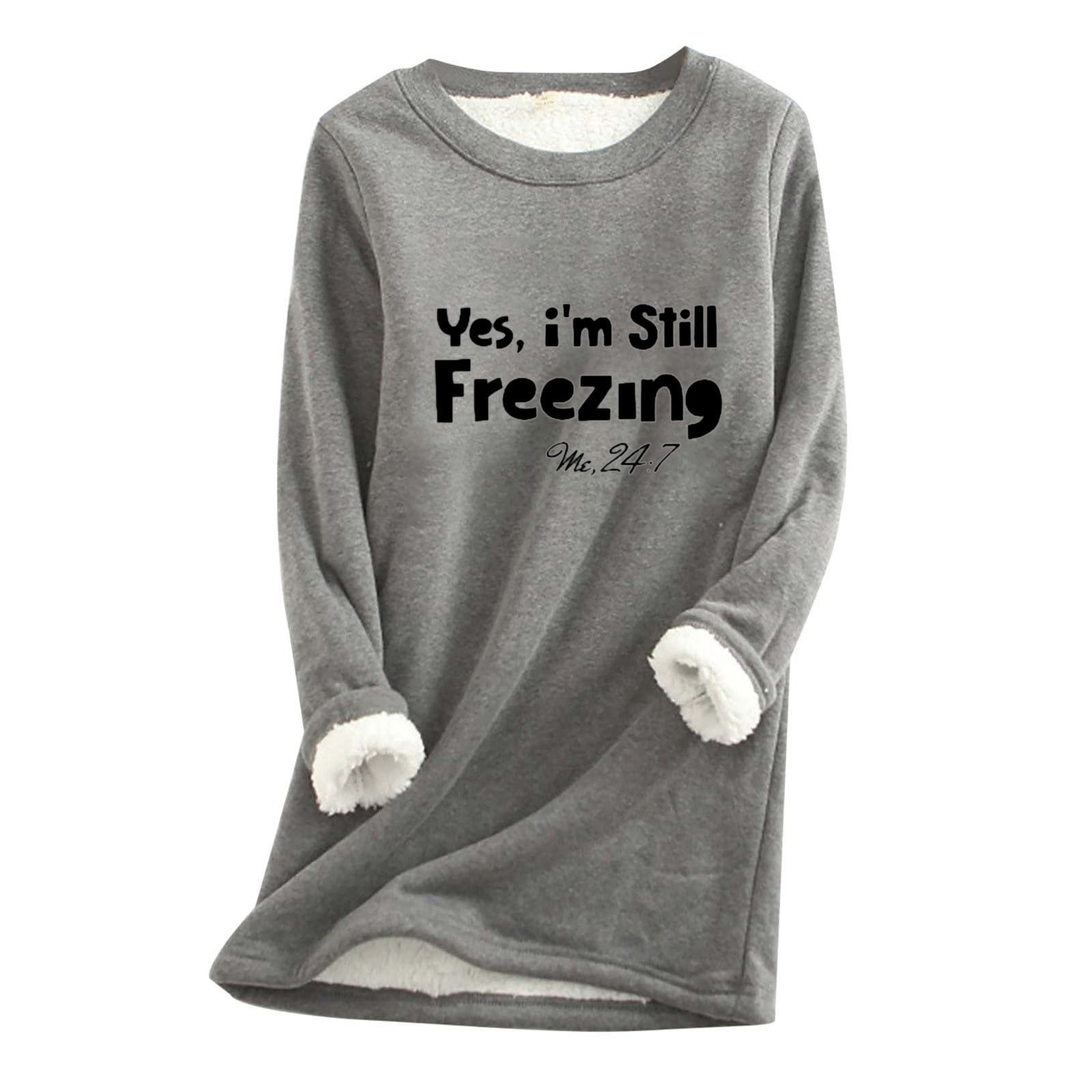 Yihaojia Yes I'm Cold Me 24:7 Sweatshirt For Women Funny Letter Print