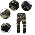 thumbnail image 2 of LYMAYTER 6-15Y Boys Camo Cargo Joggers Pants Kids Elastic Waist Baggy Fit Casual Outdoor Hiking Trousers, 2 of 8