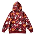 thumbnail image 5 of Zylarhe Kids Halloween Tops Hoodie with Front Pocket for Boys Cozy Sweatshirt Seasonal Comfort Red 11-12 Years, 5 of 7