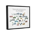 thumbnail image 3 of Stupell Industries Educational Transportation Alphabet Kids Learning Vehicles Cars Graphic Art Jet Black Floating Framed Canvas Print Wall Art, Design by Dishique, 3 of 5