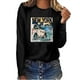 thumbnail image 1 of Blusa de manga larga con cuello redondo suelta informal con estampado de coche para mujer Fridja  hj2500, 1 of 5