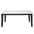 thumbnail image 3 of Bowery Hill Faux Marble White/Deep Cherry Dining Table Rectangular 66" Unassembled, 3 of 8