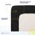 thumbnail image 2 of Sweet Home Collection 1800 Thread Count Extra Deep 21" Pocket 4 Piece Sheet Set Queen Black, 2 of 5