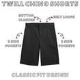 thumbnail image 2 of Boys Flat Front Twill Chino Shorts (Big Boys, Little Boys), 2 of 4