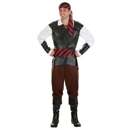Costume De Renaissance 4 Pièces Pour Homme - Chemise Médiévale Avec Sangle De Cheville, Pantalon, Ceinture Et Protège-bras - Viking Halloween Et Cosplay