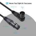 thumbnail image 3 of XLR Microphone Extension Cable Adapter, 90 Degree XLR Male to Straight XLR Female 3 Pin Microphone Connector for Speaker, Recording Studio, Mic Mixer, Audio Interface, Amplifier, 3 of 7