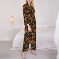 thumbnail image 3 of Fotbe Spooky Sweets Pattern Long Sleeve Pajama Set for Women,Sleepwear Set,2-piece Loungewear Set,Soft PJs Comfy Nightwear with Pockets -Large, 3 of 7