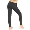 thumbnail image 3 of Stretch Is Comfort Stretchy Girl's Cotton Leggings Black XX-Small, 3 of 6