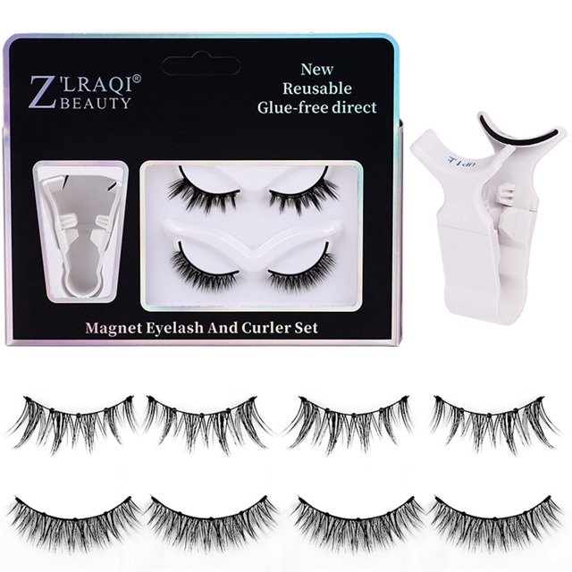 Z'LRAQI BEAUTY Pestañas postizas magnéticas Pestañas postizas de aspecto natural Pestañas postizas
