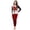 Women, variant on Yuaguia Family Matching Christmas Pajamas, Gnome with Christmas Lights Print Black Raglan Long Sleeve Top and Red Black Buffalo Plaid Lounge Pants Sleepwear Set, Kids 8 Years